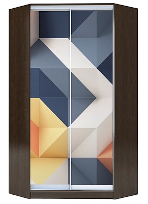 Детский шкаф-купе угловой Хит-У-23-4-77-21, Абстракция №5, Венге в Самаре - изображение