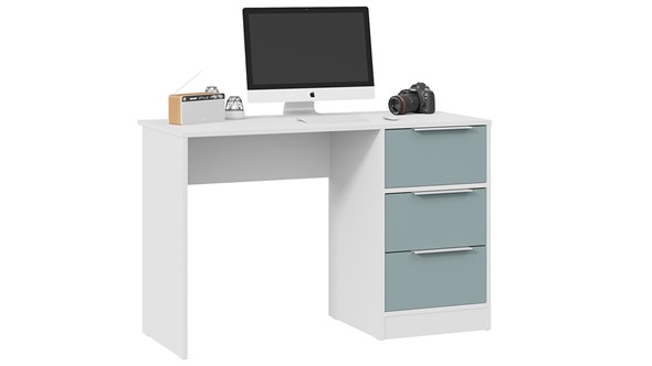 Стол письменный Марли Тип 1 (Белый/Серо-голубой) в Сызрани - изображение
