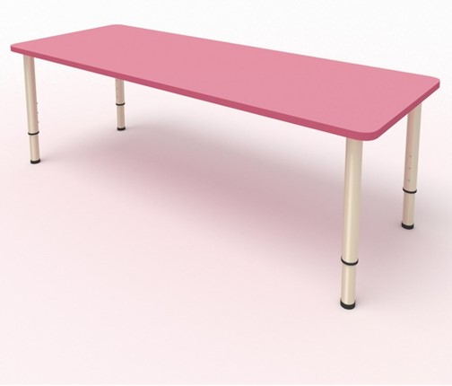 Стол для детей 2-местный  (по одну сторону столешн.) СДО-2 (0-3) розовый в Тольятти - изображение