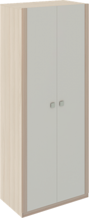 Шкаф двухдверный Глэдис М22 (Шимо светлый/Белый текстурный) в Тольятти - изображение