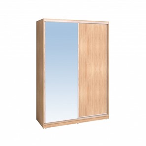Шкаф 2-х дверный 1600 Домашний Зеркало/ЛДСП, Дуб Сонома в Самаре
