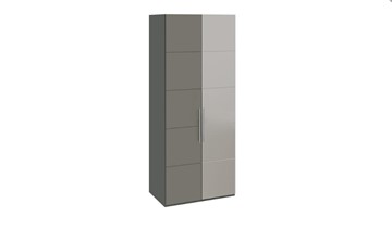 Шкаф Наоми с 1 зеркальной правой дверью, цвет Фон серый, Джут СМ-208.07.04 R в Тольятти