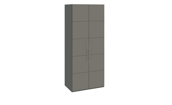 Распашной шкаф Наоми с 2-мя дверями, цвет Фон серый, Джут  СМ-208.07.03 в Самаре - изображение