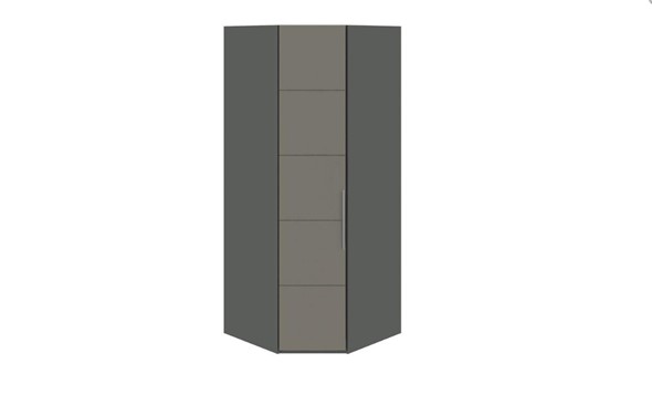 Распашной шкаф угловой Наоми, цвет Фон серый, Джут СМ-208.07.06 в Самаре - изображение