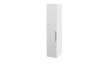 Шкаф Наоми с зеркальной дверью левый, цвет Белый глянец СМ-208.07.02 L в Самаре - предосмотр
