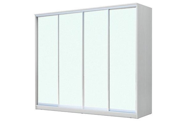 Шкаф ХИТ 24-24/2-8888, с матовым стеклом, Белый в Самаре - изображение