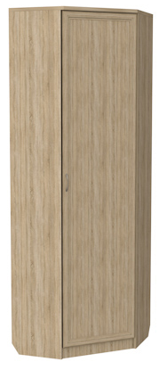 Распашной шкаф 402 угловой со штангой, цвет Дуб Сонома в Самаре - изображение