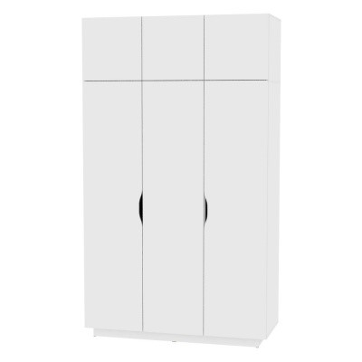 Шкаф распашной Аврора (H21) 2322х1351х540 Белый в Самаре - изображение