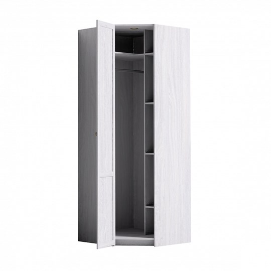 Распашной шкаф угловой Sherlock 63+ фасад стандарт, Ясень Анкор светлый в Тольятти - изображение 2