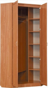 Распашной шкаф 401 угловой со штангой, цвет Венге в Самаре - предосмотр 1