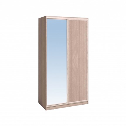 Шкаф 2-х створчатый 1200 Домашний Зеркало/ЛДСП, Ясень шимо светлый в Самаре - изображение