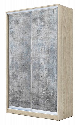 Шкаф 2-х дверный Хит-22-12-77-22, 2200х1200х620, Бетон Дуб сонома в Самаре - изображение