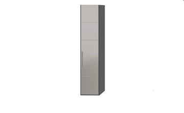 Шкаф Наоми с зеркальной дверью правый, цвет Фон серый, Джут  СМ-208.07.02 R в Самаре - предосмотр