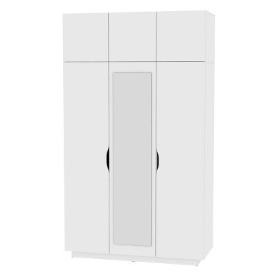 Шкаф распашной Аврора (H21 М) 2322х1351х540 Белый в Самаре - изображение