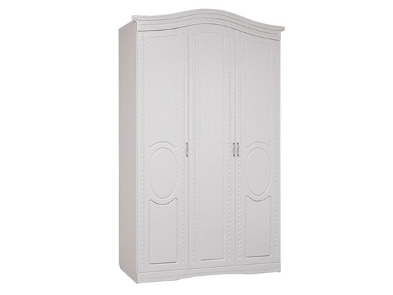 Шкаф трехдверный Гертруда, М2, белая лиственница/ясень жемчужный в Самаре - изображение