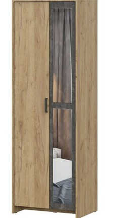 Шкаф 2х-дверный МСП-1, дуб золотой/камень темный в Самаре - изображение