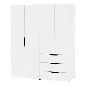 Шкаф 4-х дверный Astrid H280 (Белый) в Самаре
