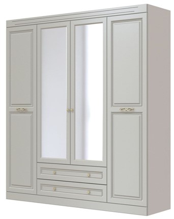 Шкаф четырехдверный Олимп ШР-4 (Фисташковый) 2 зеркала в Самаре - изображение