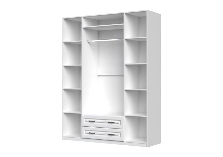 Четырехстворчатый шкаф Кантри ШР-4 белая, с 2мя зеркалами в Самаре - изображение 1