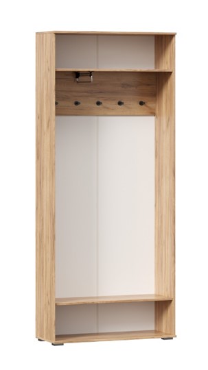 Шкаф двухстворчатый Фиджи с декоративными накладками 659.310, Дуб Золотой/Белый в Сызрани - изображение 2