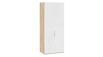 Шкаф для одежды Эмбер СМ-348.07.003 (Яблоня Беллуно/Белый глянец) в Сызрани