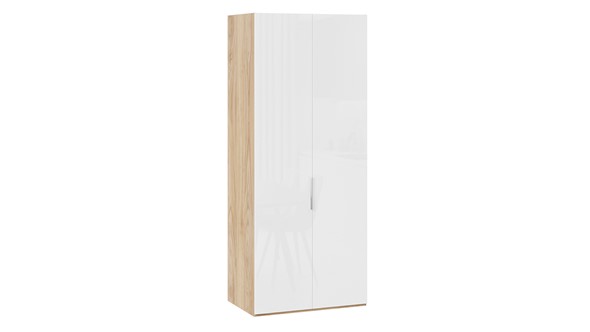 Шкаф для одежды Эмбер СМ-348.07.003 (Яблоня Беллуно/Белый глянец) в Самаре - изображение
