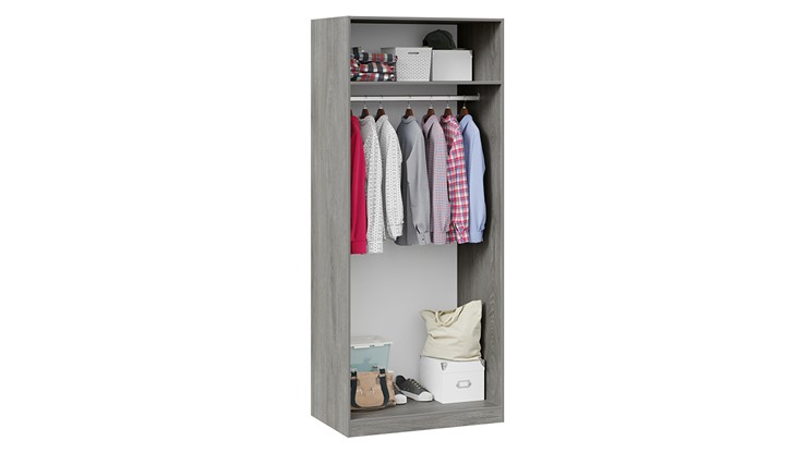 Шкаф для одежды Эмбер СМ-348.07.004 (Дуб Гамильтон/Белый глянец) в Самаре - изображение 2