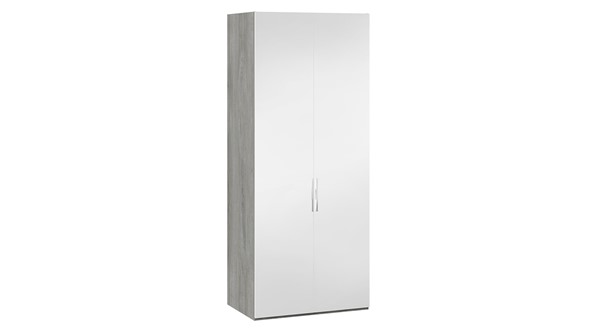 Шкаф для одежды Эмбер СМ-348.07.004 (Дуб Гамильтон/Белый глянец) в Самаре - изображение