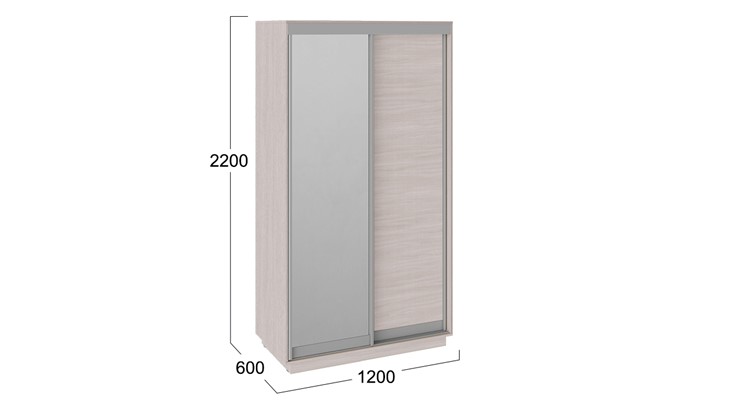 Шкаф 2-х дверный Румер, цвет Ясень шимо СШК 1.120.60-11.13 в Самаре - изображение 2