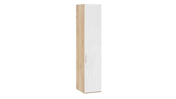 Шкаф для белья Эмбер СМ-348.07.001 (Яблоня Беллуно/Белый глянец) в Самаре