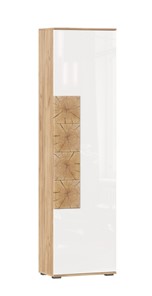 Шкаф одностворчатый Фиджи с декоративными накладками 659.300, Дуб Золотой/Белый в Самаре