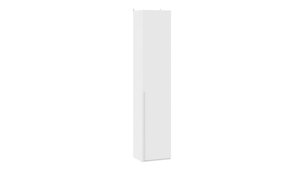 Шкаф одностворчатый Порто (366) СМ-393.07.211 (Белый жемчуг/Белый софт) в Самаре - изображение