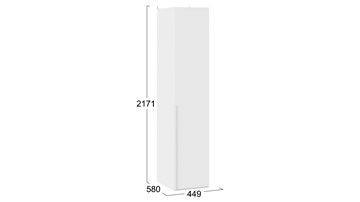 Шкаф для белья Порто (580) СМ-393.07.001 (Белый жемчуг/Белый софт) в Самаре - предосмотр 3