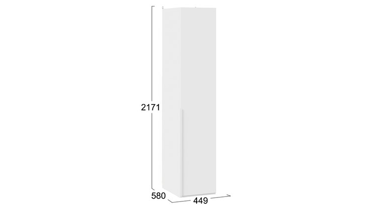 Шкаф для белья Порто (580) СМ-393.07.001 (Белый жемчуг/Белый софт) в Самаре - изображение 3