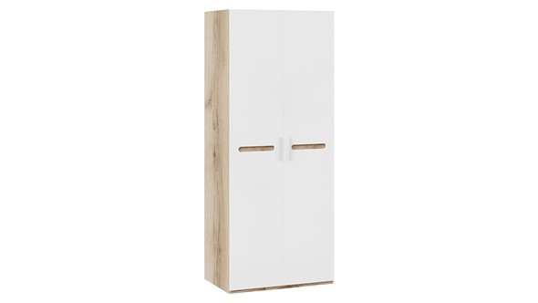 Распашной шкаф Фьюжн ТД-260.07.02 (Дуб Делано, Белый глянец) в Самаре - изображение