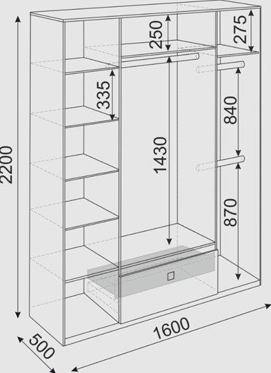 Шкаф распашной Глэдис М24 (Шимо светлый/Белый текстурный) в Самаре - изображение 2