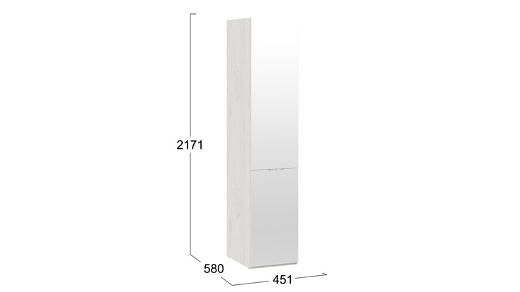 Распашной шкаф Либерти, Дуб крафт белый СМ-297.07.012 в Самаре - изображение 3
