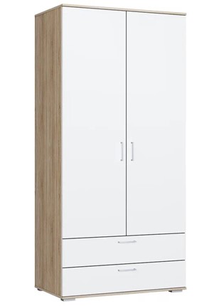 Шкаф распашной ШР-2/1 с ящиками Лайт Дуб сонома / Белый в Самаре - изображение