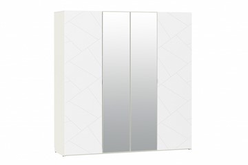 Шкаф 4-х дверный Summit НМ 011.45 Меренга/Белый текстурный в Тольятти - предосмотр