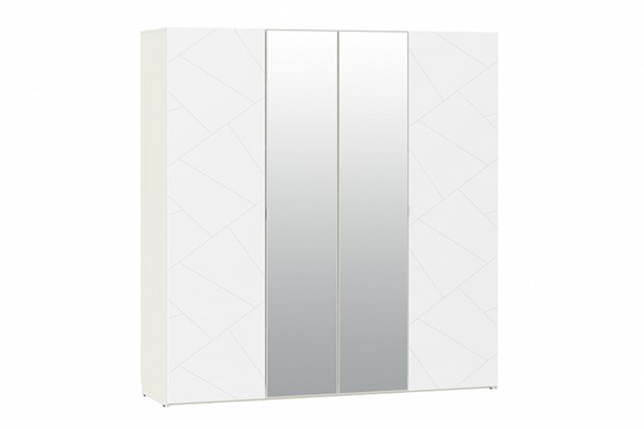 Шкаф 4-х дверный Summit НМ 011.45 Меренга/Белый текстурный в Тольятти - изображение