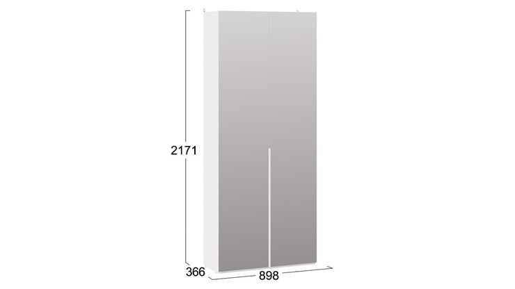 Двустворчатый шкаф Порто (366) СМ-393.07.224 (Белый жемчуг/Белый жемчуг) в Самаре - изображение 3
