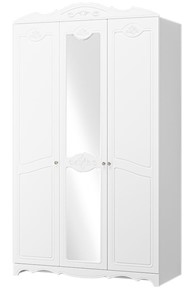 Шкаф трехдверный в спальню Лотос ШР-3 (Белый) 1 зеркало в Сызрани