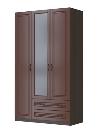 Шкаф трехстворчатый Кантри лак орех ШР-3, с 1 зеркалом в Самаре - изображение