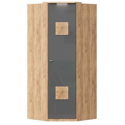 Шкаф угловой 45 с декоративной накладкой Фиджи, 659.245, антрацит в Самаре - изображение