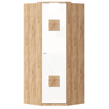 Шкаф угловой 45 с декоративной накладкой Фиджи, 659.248, белый в Сызрани - изображение