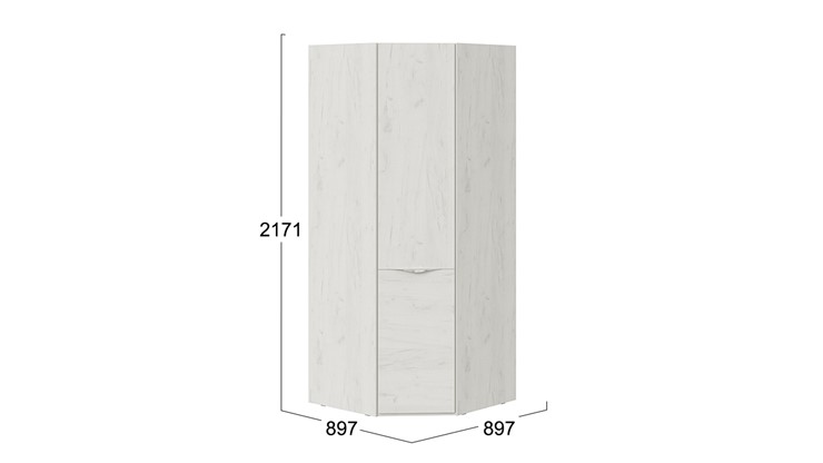 Угловой шкаф Либерти, Дуб крафт белый СМ-297.07.031 в Самаре - изображение 3