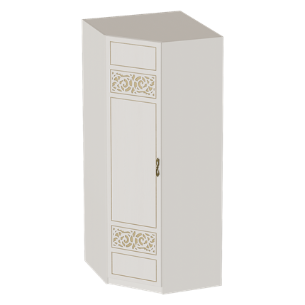 Распашной шкаф угловой Оливия  Ваниль / Ясень жемчужный в Самаре - изображение