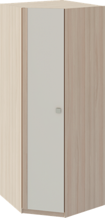 Распашной шкаф угловой Глэдис М21 (Шимо светлый/Белый текстурный) в Сызрани - изображение