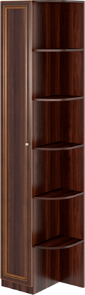 Угловой шкаф-стеллаж Беатрис М13 левый (Орех Гепланкт) в Сызрани - изображение