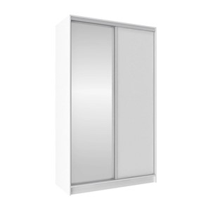 Шкаф 1350 Домашний Зеркало/ЛДСП, Белый в Самаре
